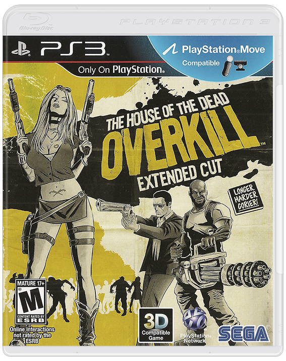The House of the Dead Overkill Extended Cut box art for Playstation 3